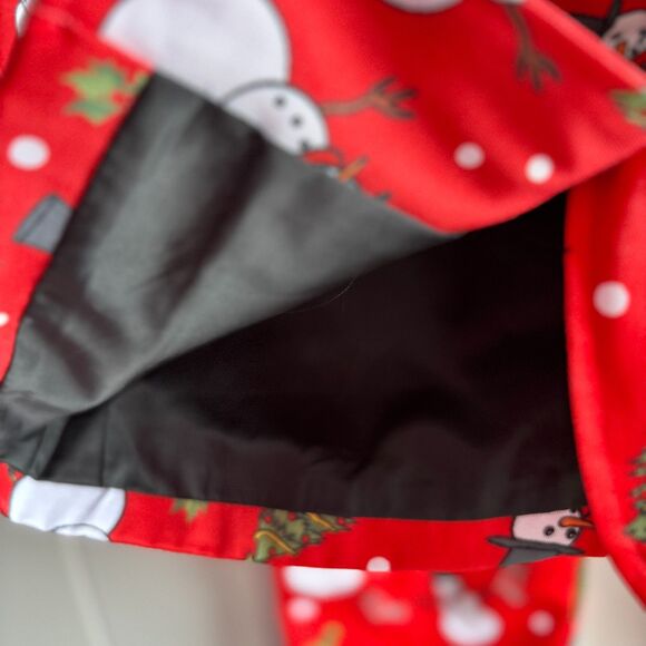 Boys M 10/12 Red Festive Holiday 2-Pc Snowman Christmas Suit Set - Picture 7 of 8